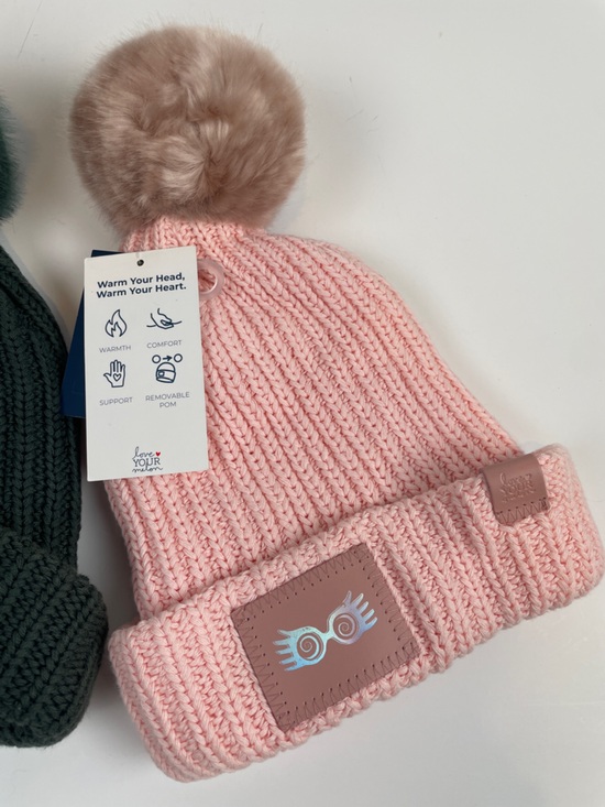 Harry Potter x Love Your Melon Slytherin Green Knit Pom Beanie Hat + Pink Hat main image 5